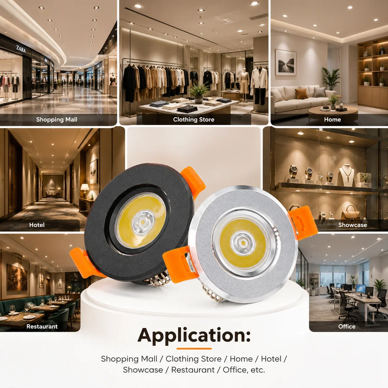 Commercial Kitchen Ceiling - Регулируемый светодиодный встраиваемый светильник JOYINLED, мини-прожектор