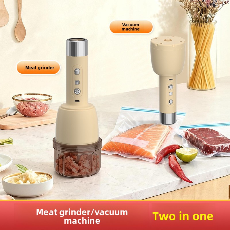 Meat Grinder Electric - Электрическая мясорубка-измельчитель 2-в-1 для дома, вакуумная,