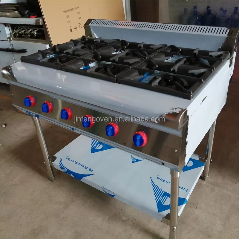 Commercial Kitchen - Профессиональная промышленная газовая плита с 6